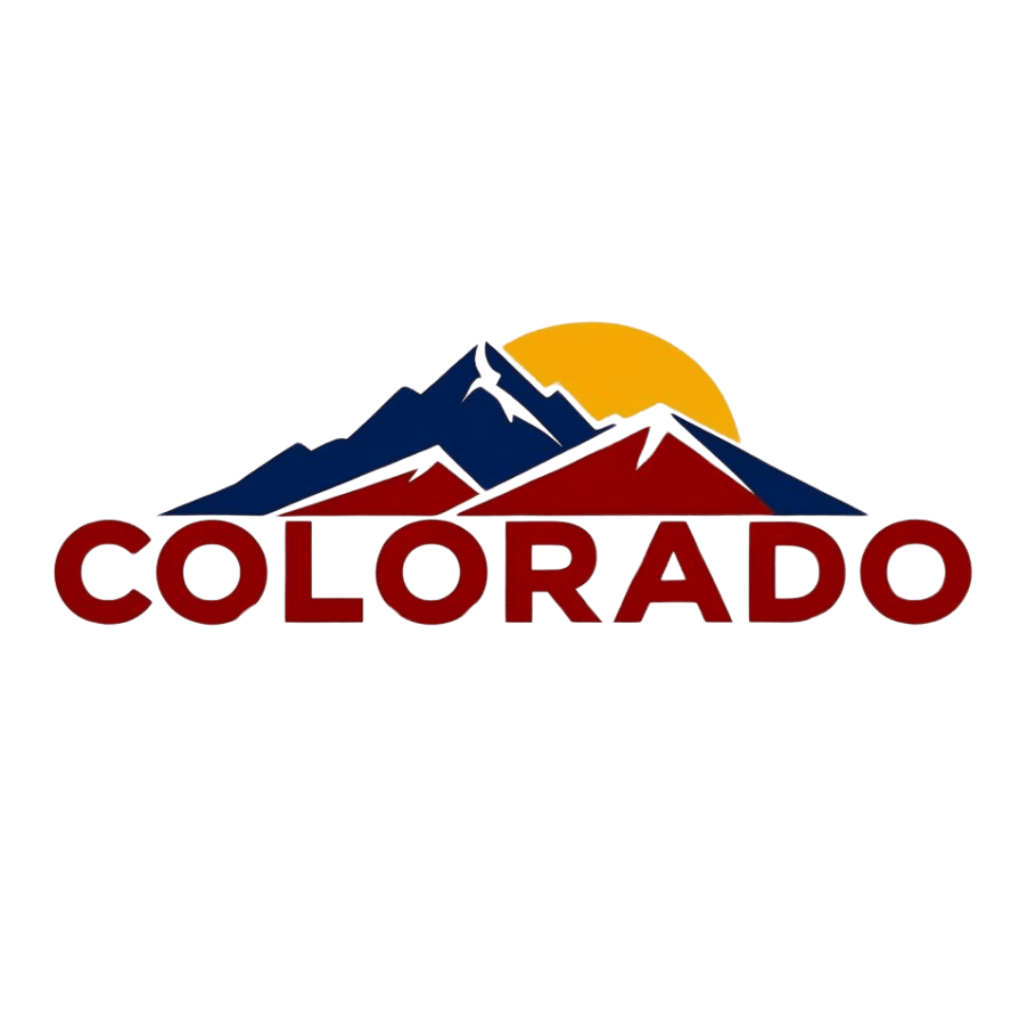 Logo featuring the word 'COLORADO' with mountain graphics and a sun